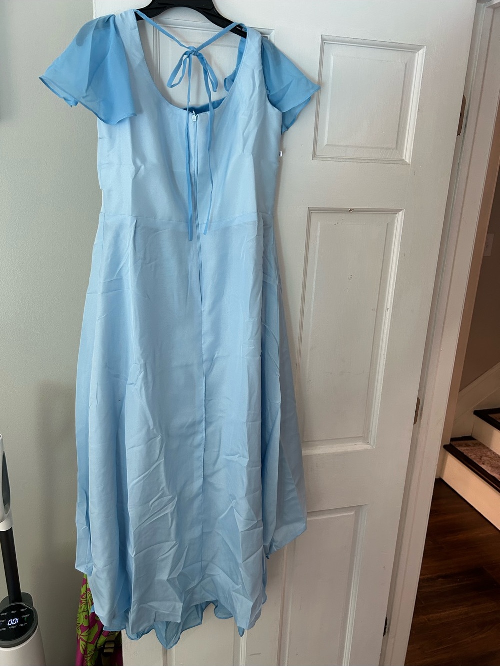 Light Blue Ruffle High-Low Dress - Picture 2 of 2